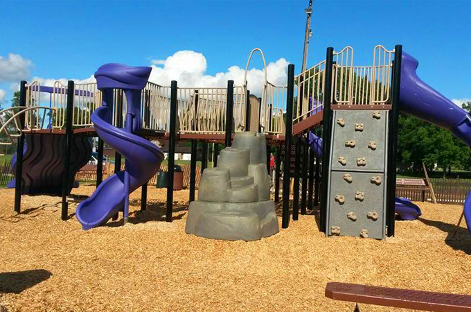 Playground at Andy Pafko Park in the Village of Boyceville, Wisconsin.