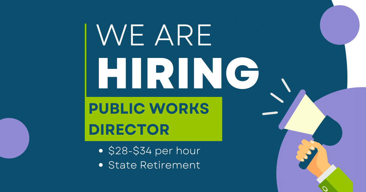 We Are Hiring A Public Works Director