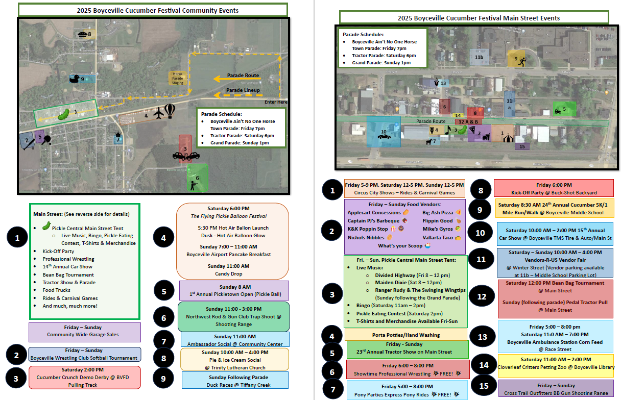 2025 Cucumber Fest Maps
